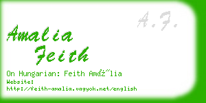 amalia feith business card